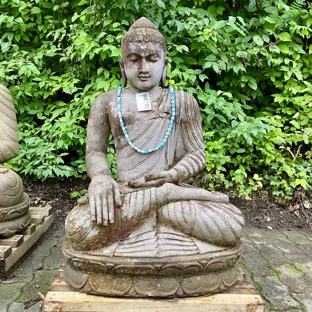 Buddha sitzend mit Naturpatina 103 cm