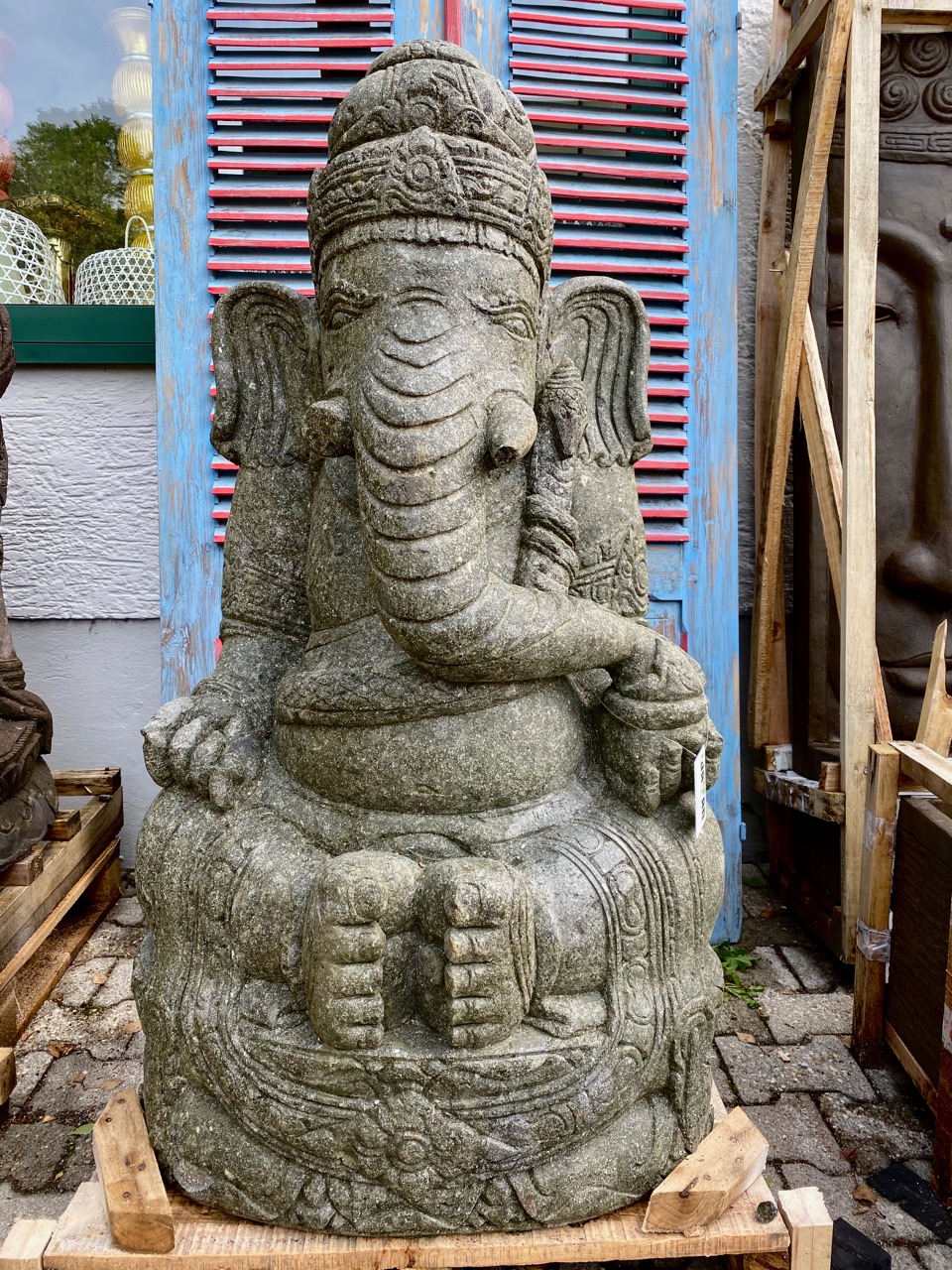 Ganesha Elefantengott Steinfigur