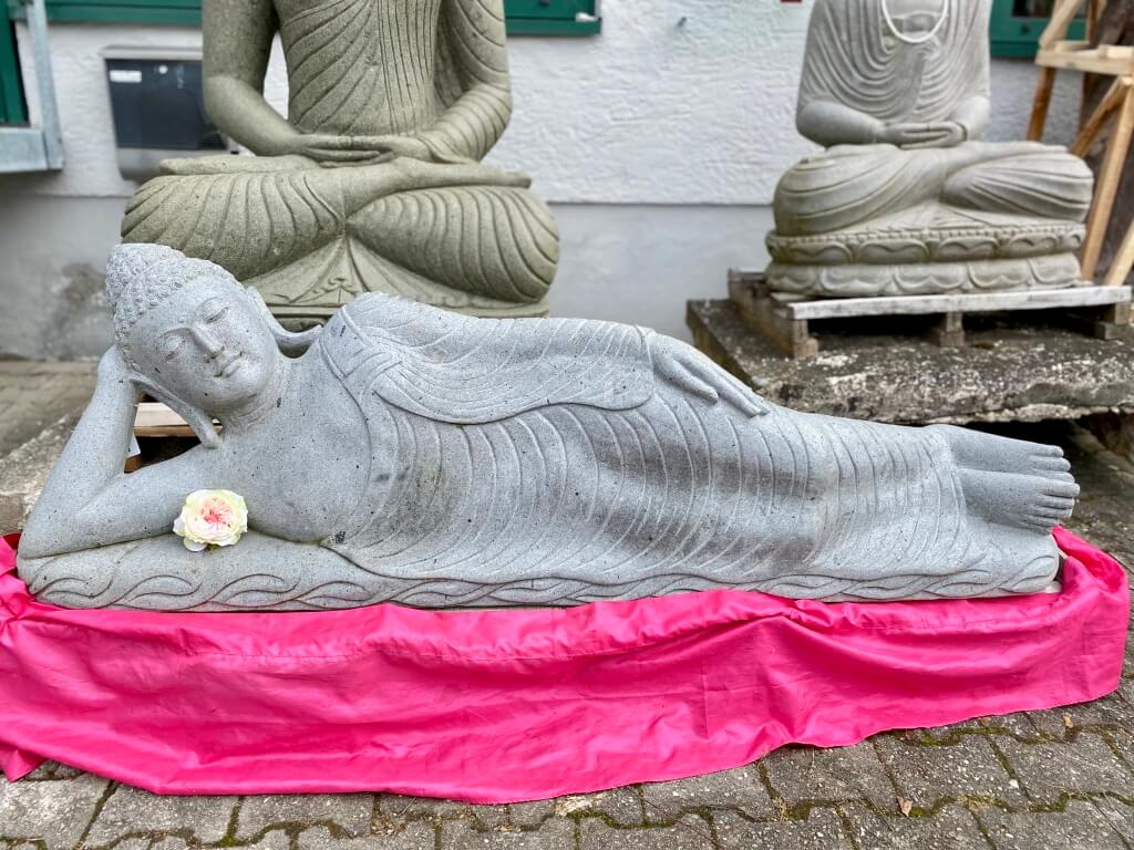 großer liegender Riverstone-Buddha 180 cm