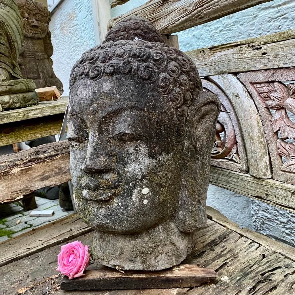 Buddhakopf mit Monsoonfinish 56 cm
