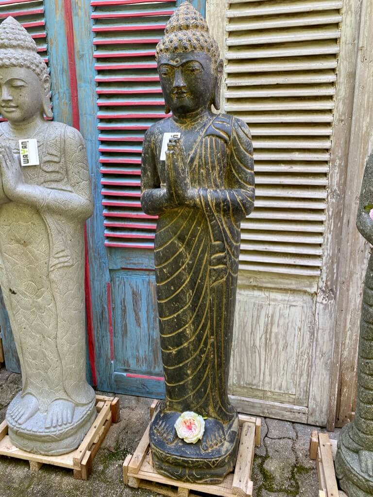 grüßende Buddha Steinstatue  154 cm