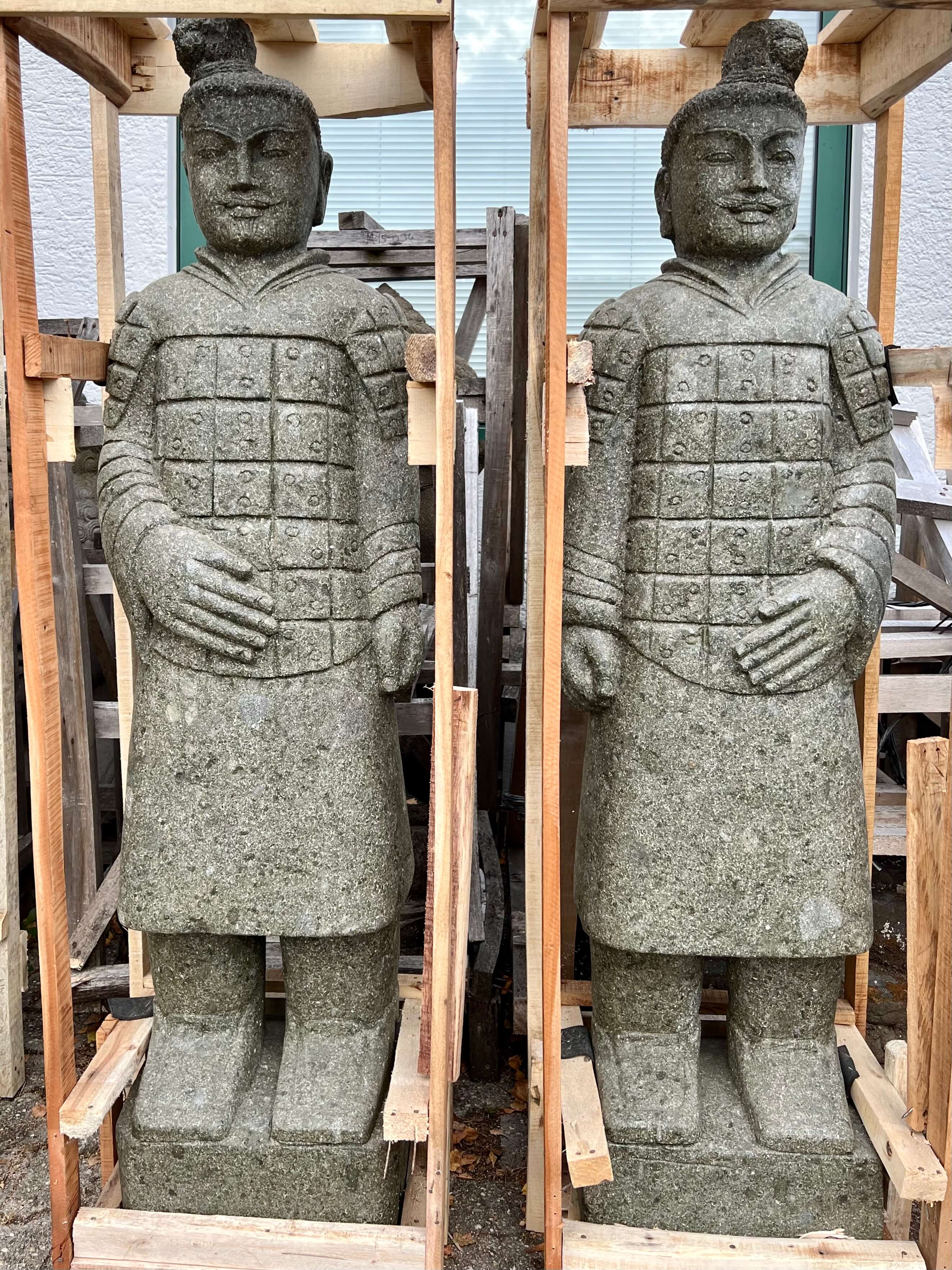 Chinesische Krieger Wächterpaar 155 cm