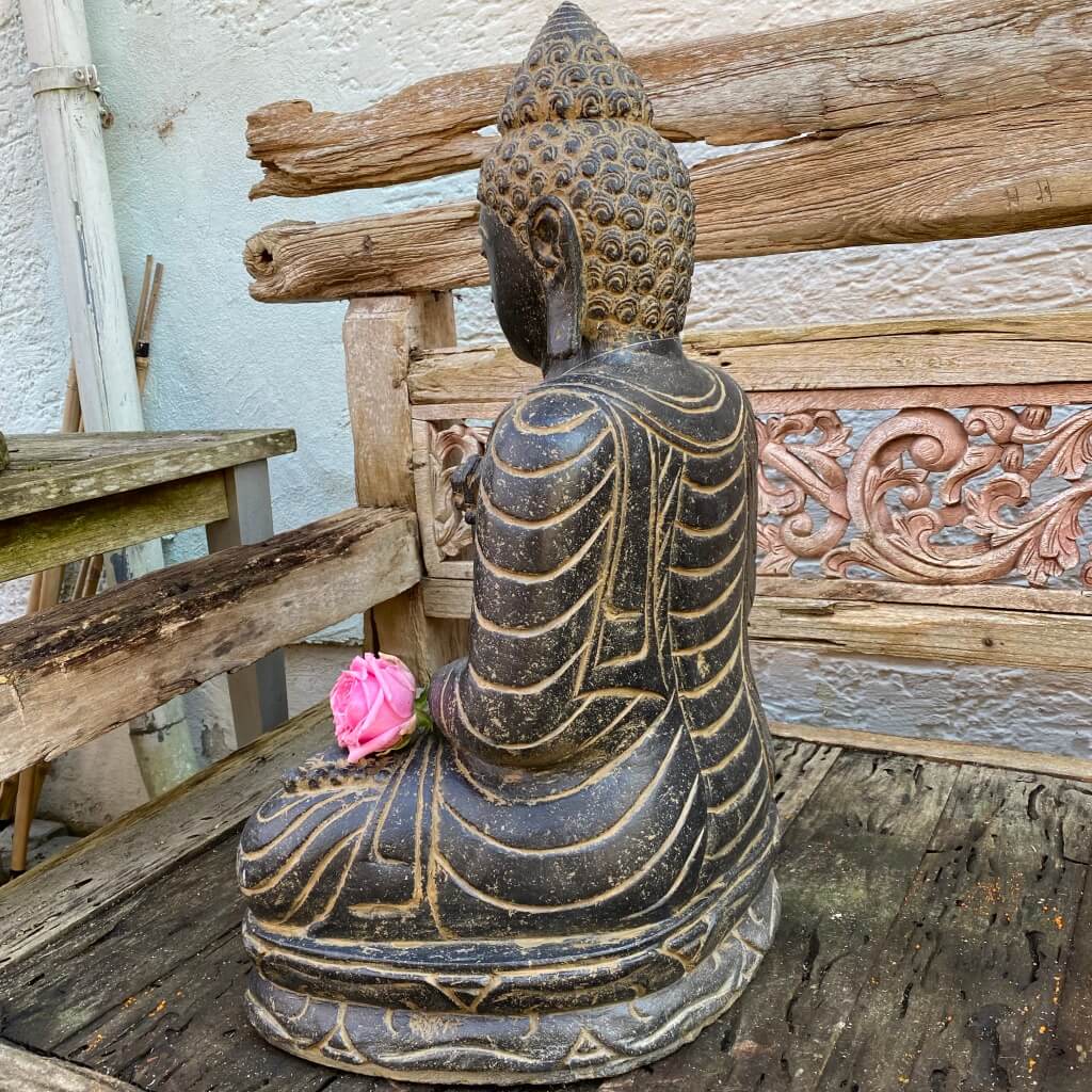 Buddha antikstyle Riverstone 64 cm