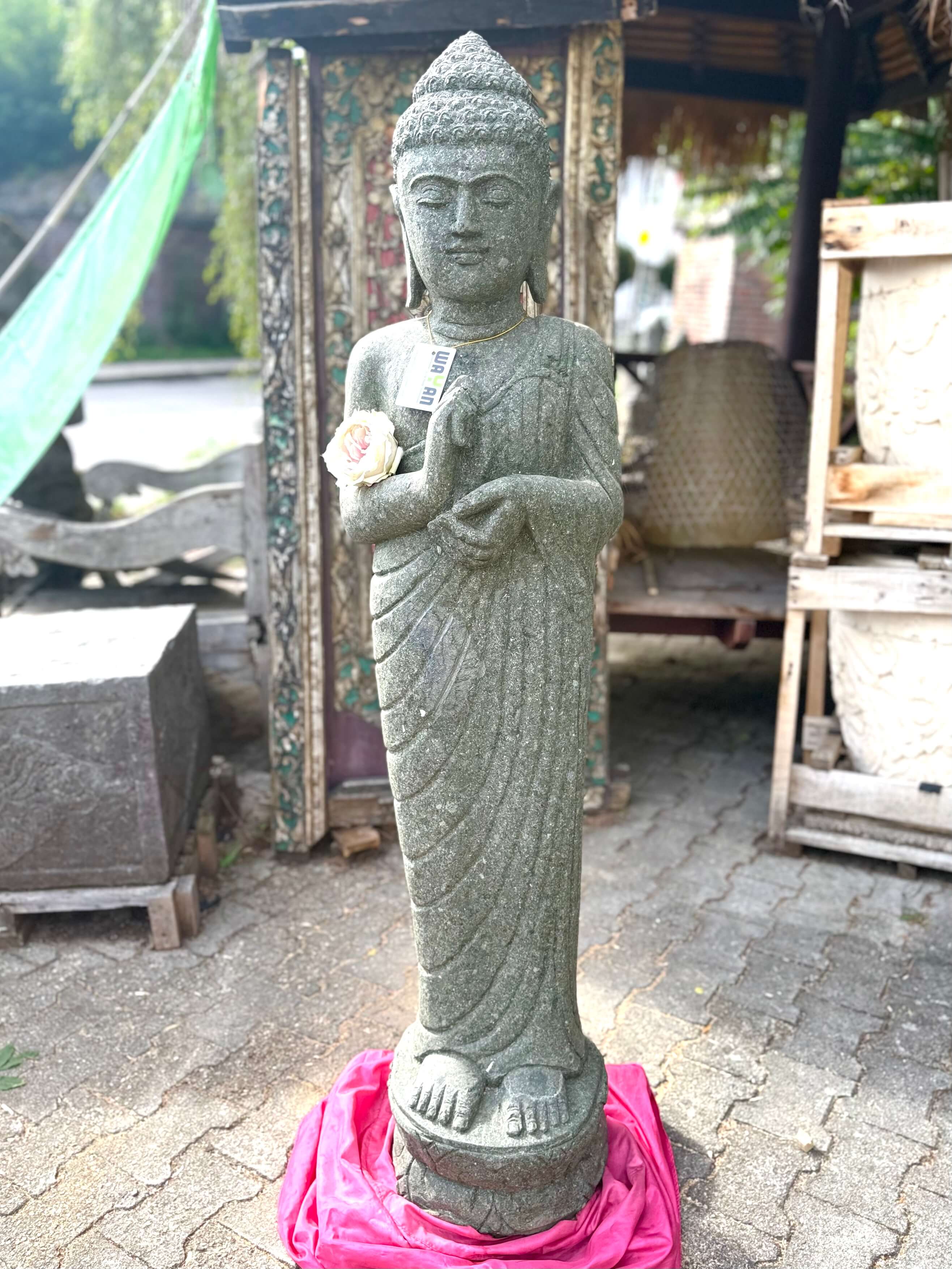 Buddha stehend - Am Rad der Zeit drehend 153 cm