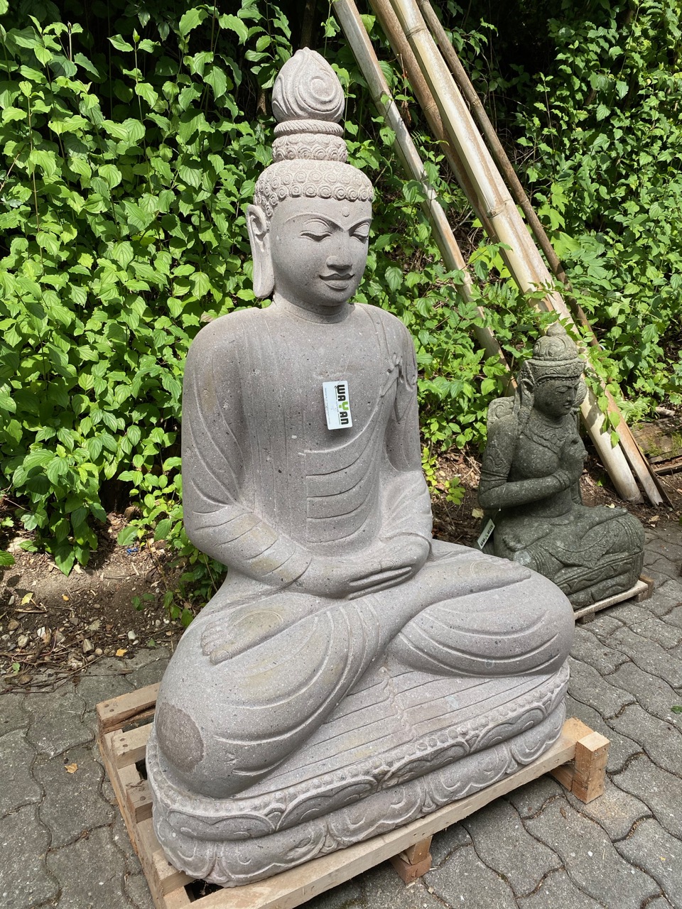 Sitting Budha Thai-Style Steinfigur Buddhas 130 cm