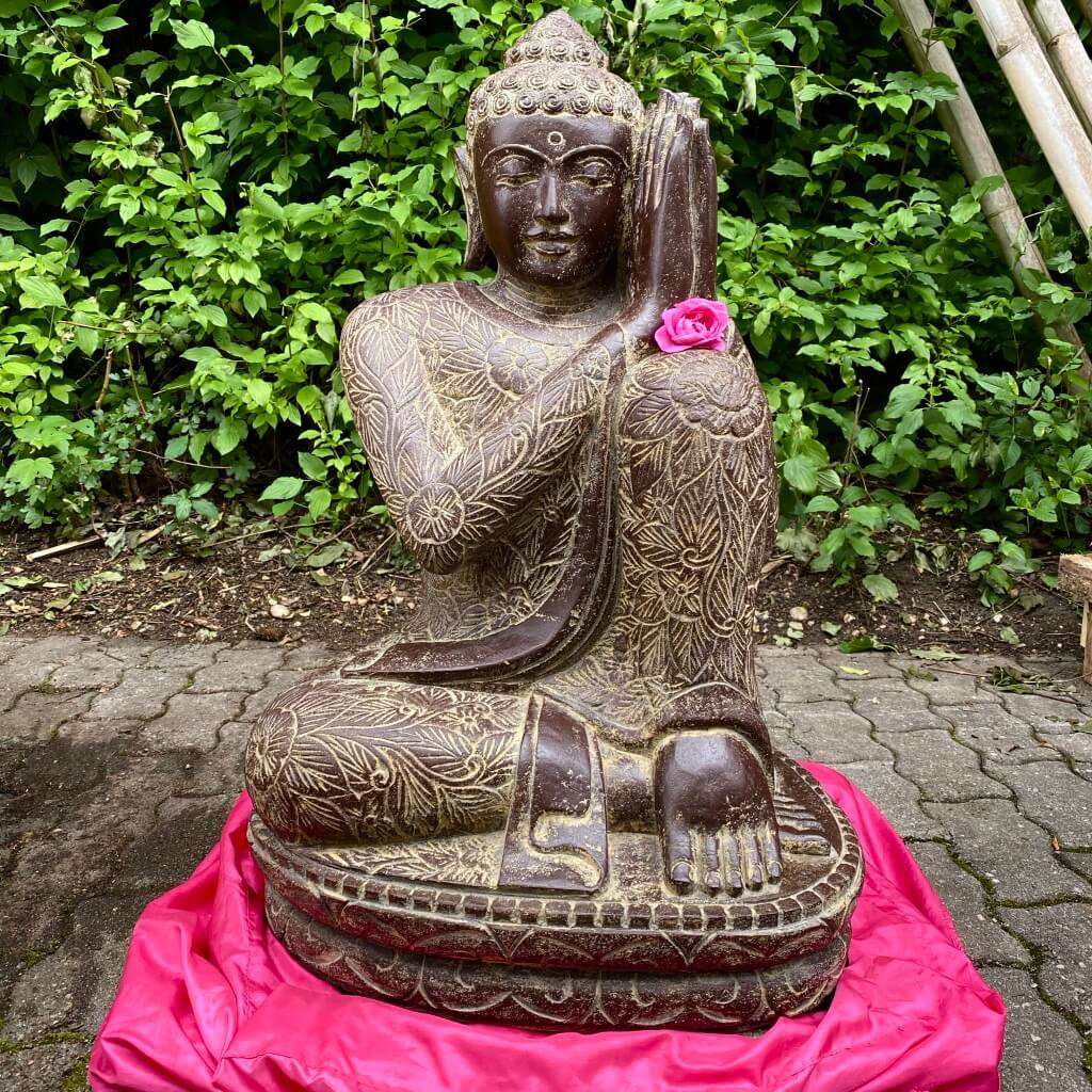 Relax Buddha Flussstein antikstyle  81 cm