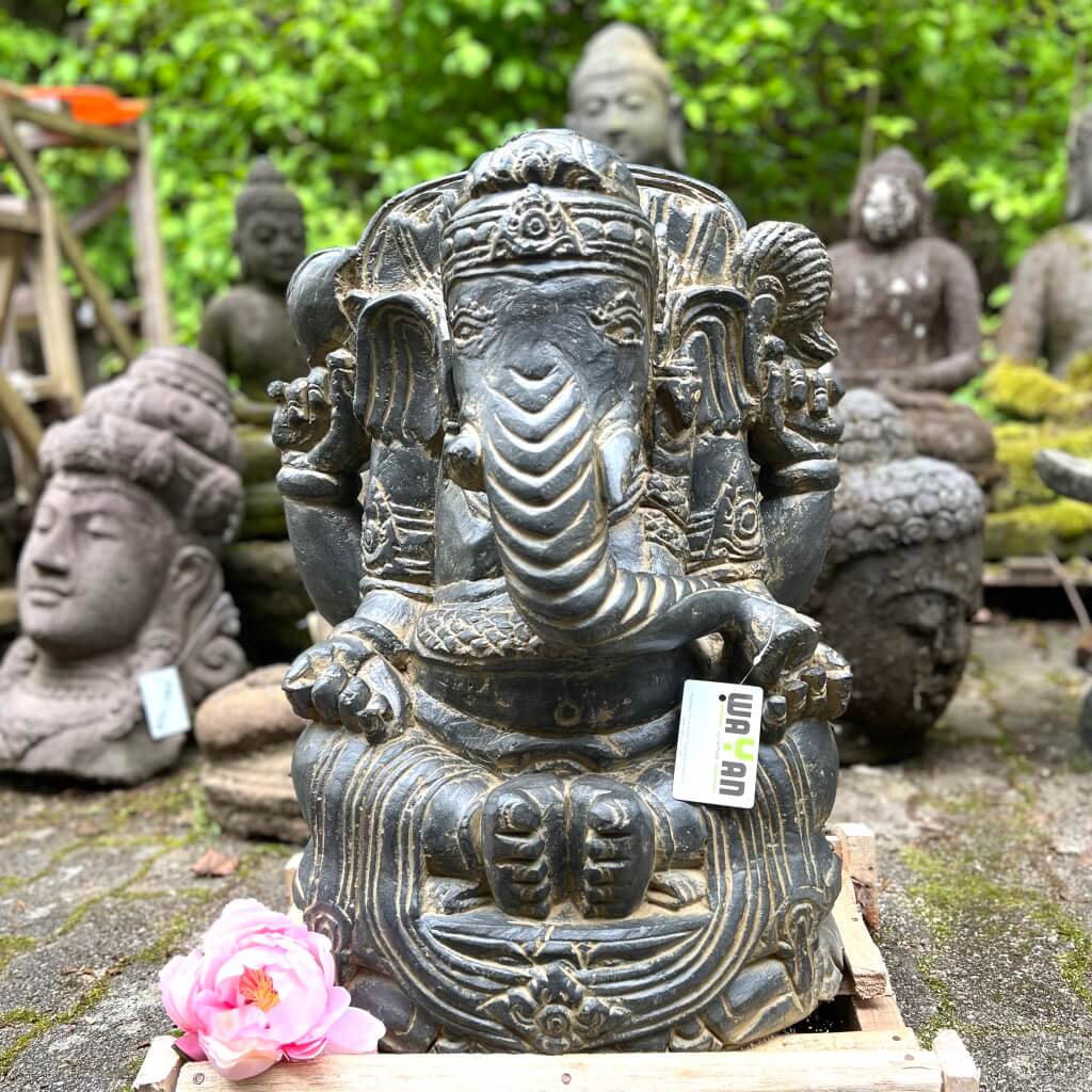 Elefantengott Ganesha Steinskulptur 64 cm