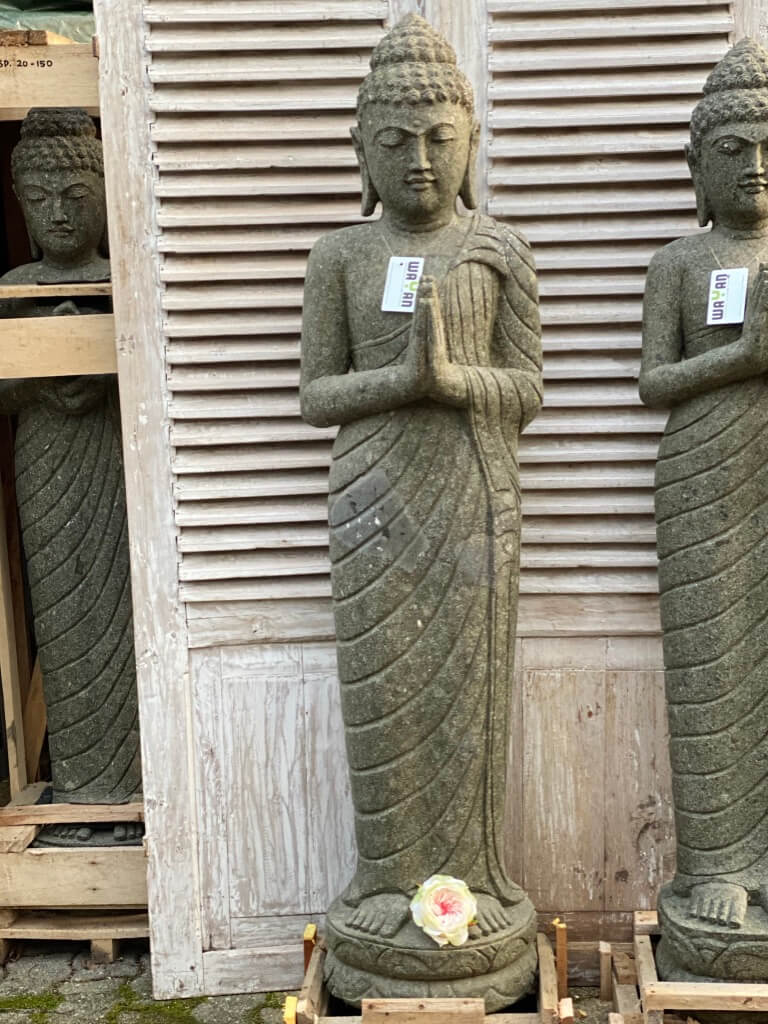 grüßende Buddha Steinstatue  155 cm