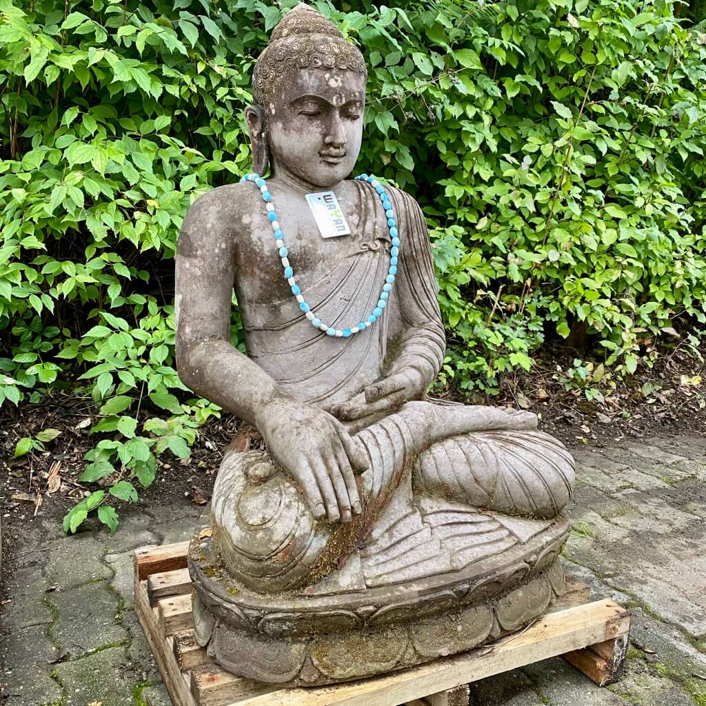 Buddha sitzend mit Naturpatina 103 cm