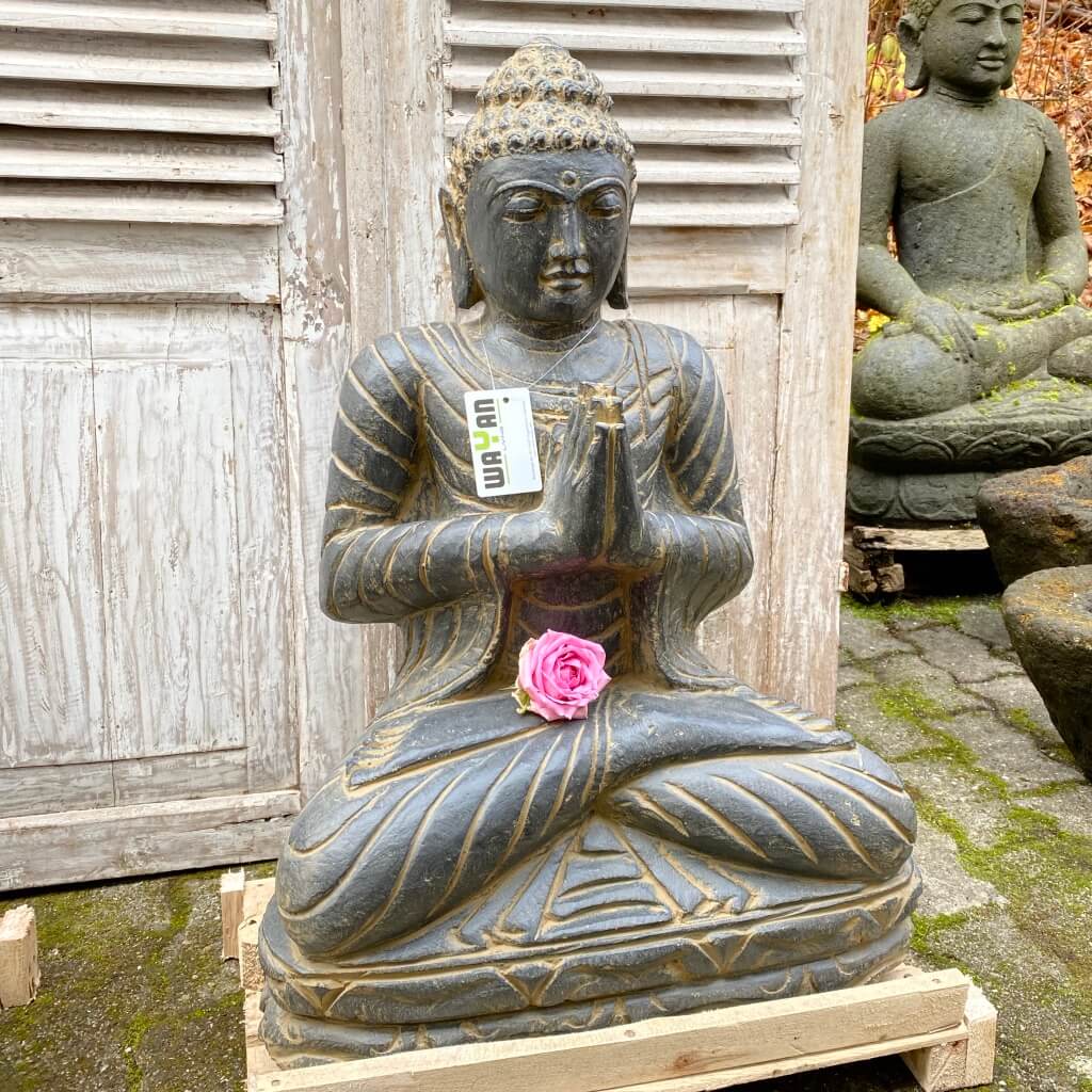Buddha mit Antikfinish 80 cm