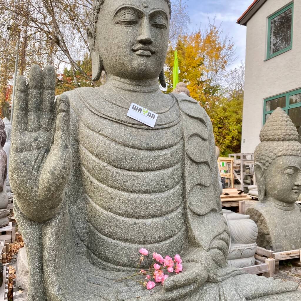 mächtige Buddhastatue Gewährungsgeste 160 cm