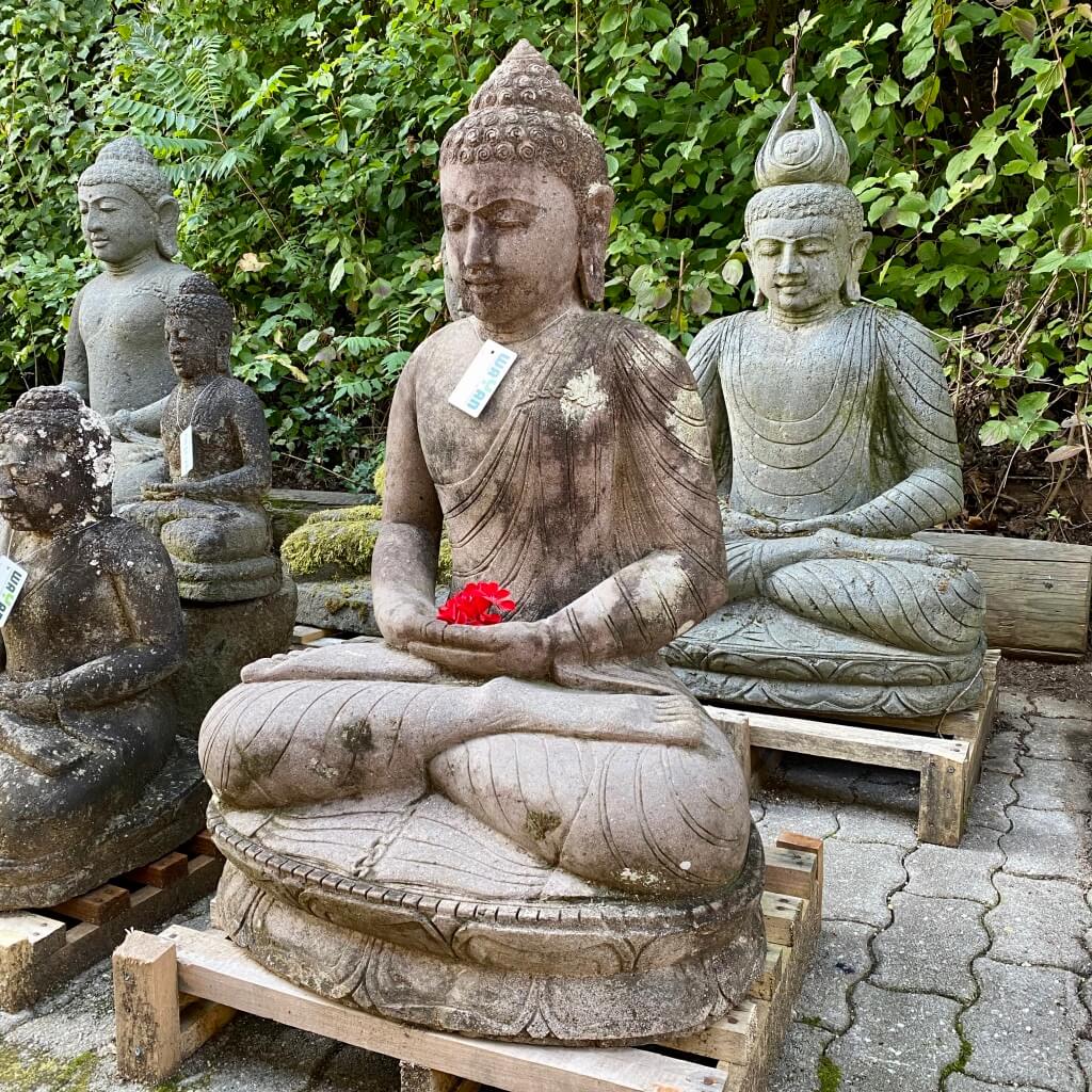 Monsoon Buddha Steinstatue 100 cm