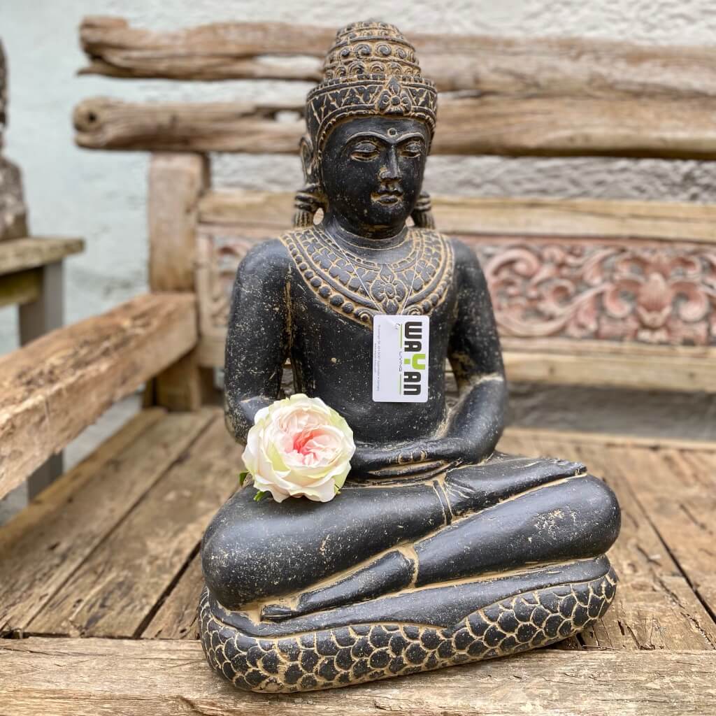 Kaschmir Buddha auf Naga sitzend 61 cm