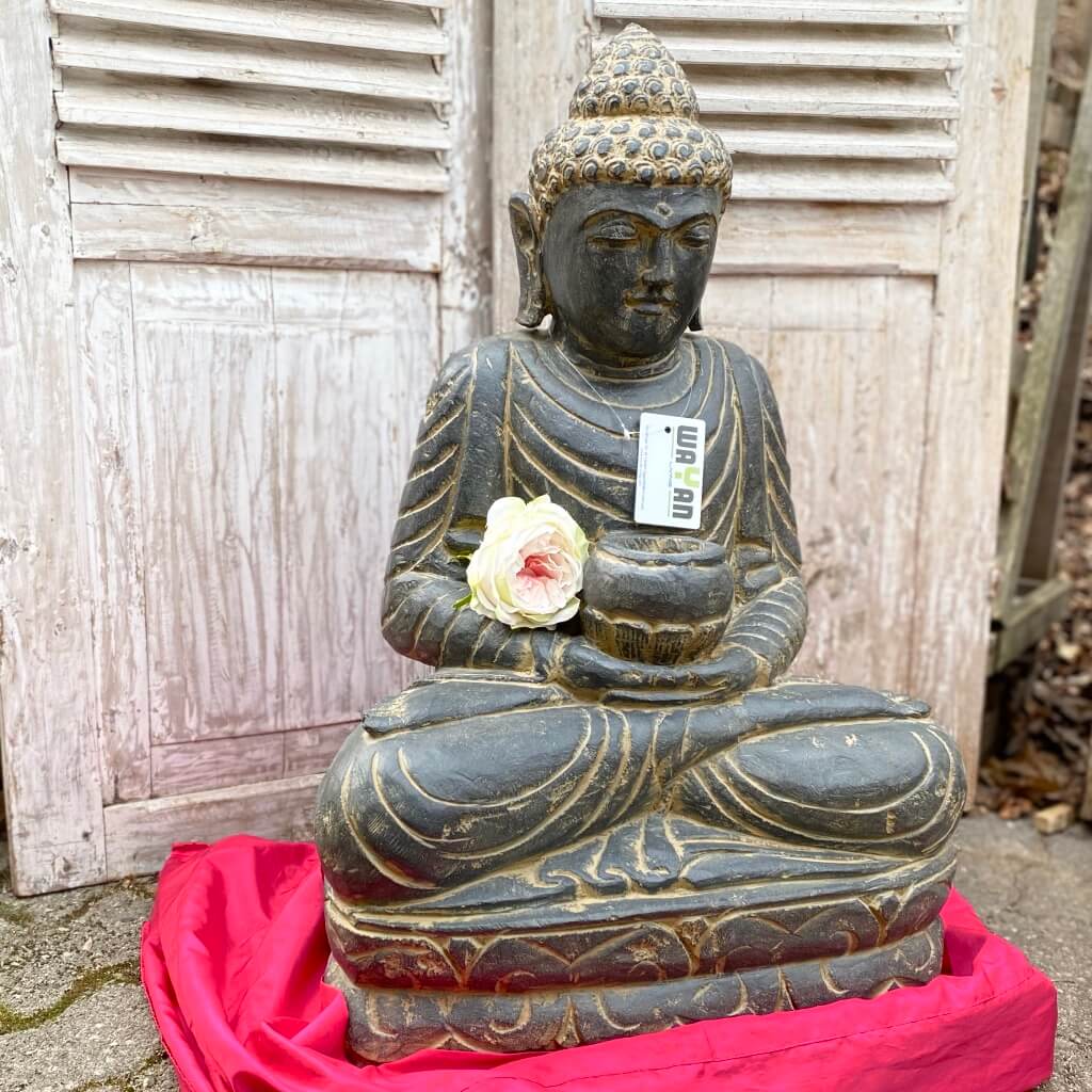 Medizinbuddha Steinfigur Antikstyle 72 cm