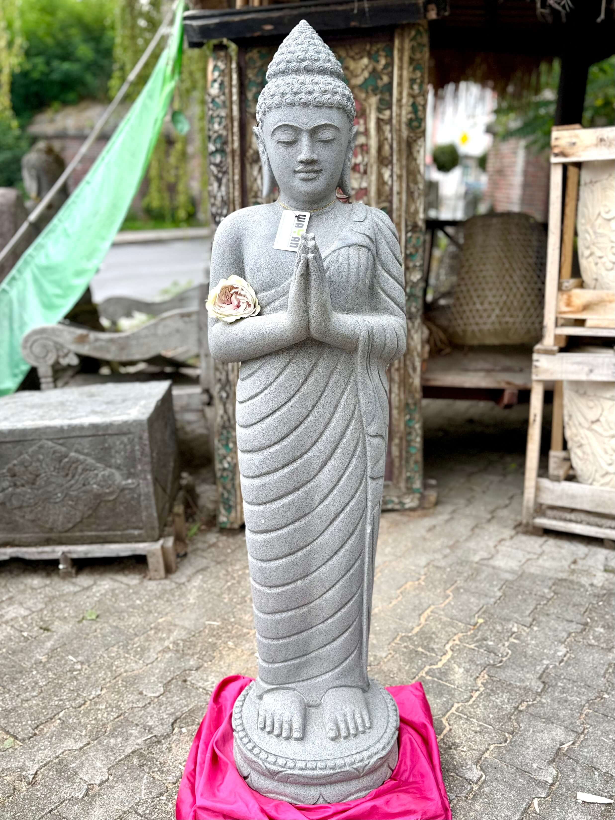 Namaste Buddhaskulptur stehend 154 cm