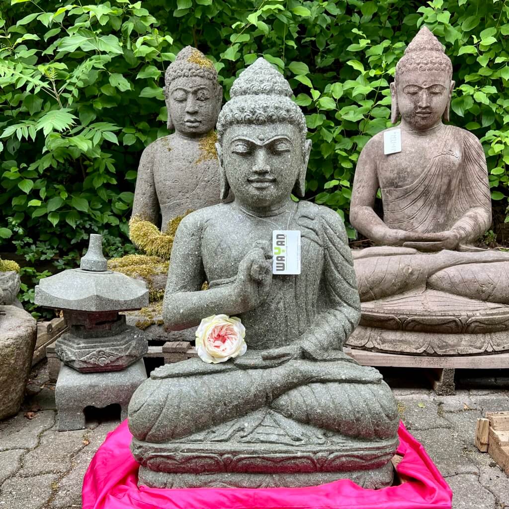 Buddhafigur Gartenskulptur 85 cm
