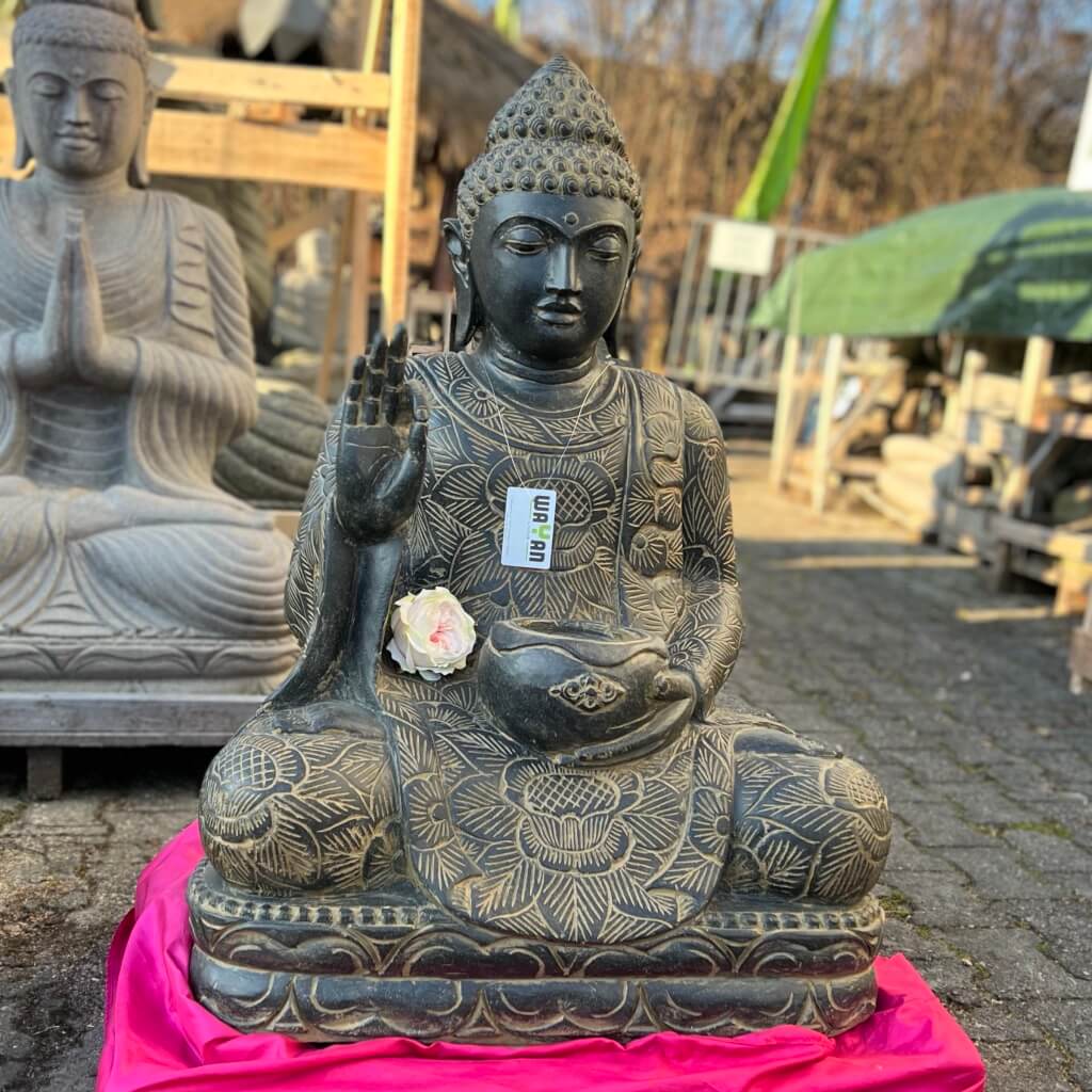 Medizin Buddha mit Blumendekor 105 cm
