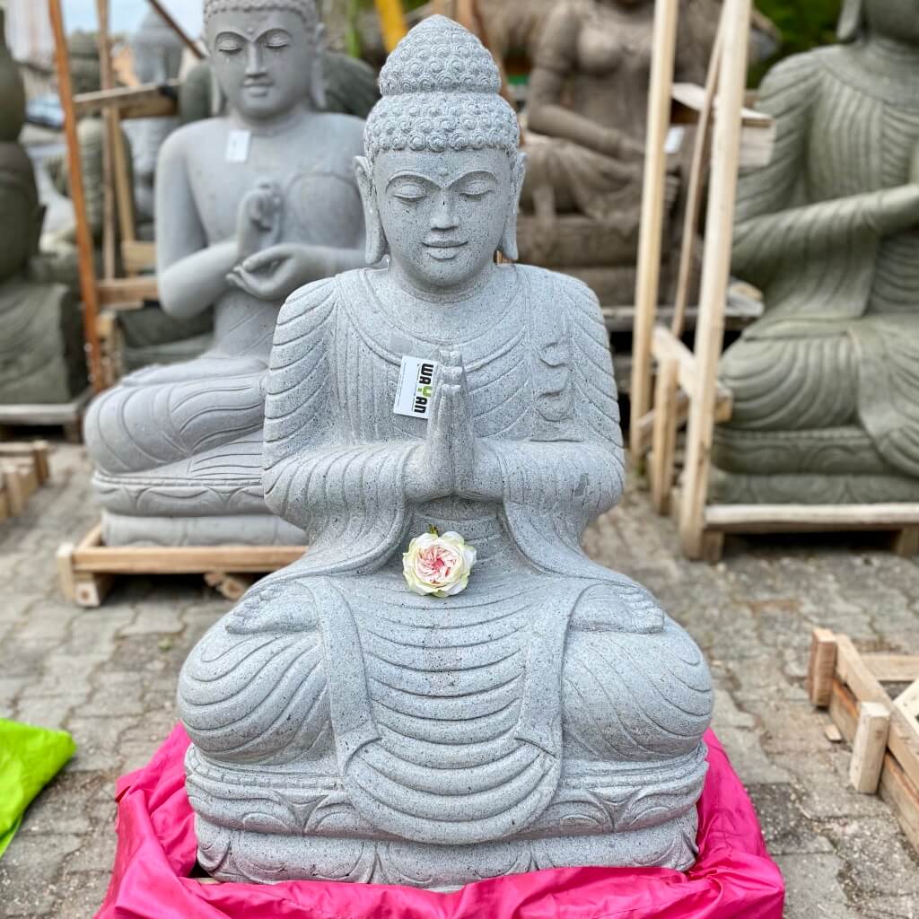 Buddha Skulptur  Flussstein 120 cm