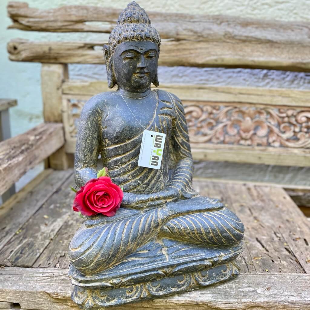 Buddhafigur Steinbuddha 63 cm