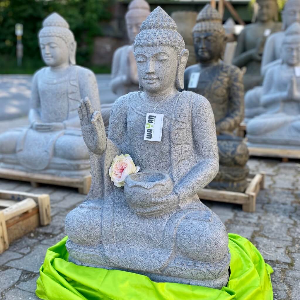 Medizin Buddha mit Blumendekor 83 cm