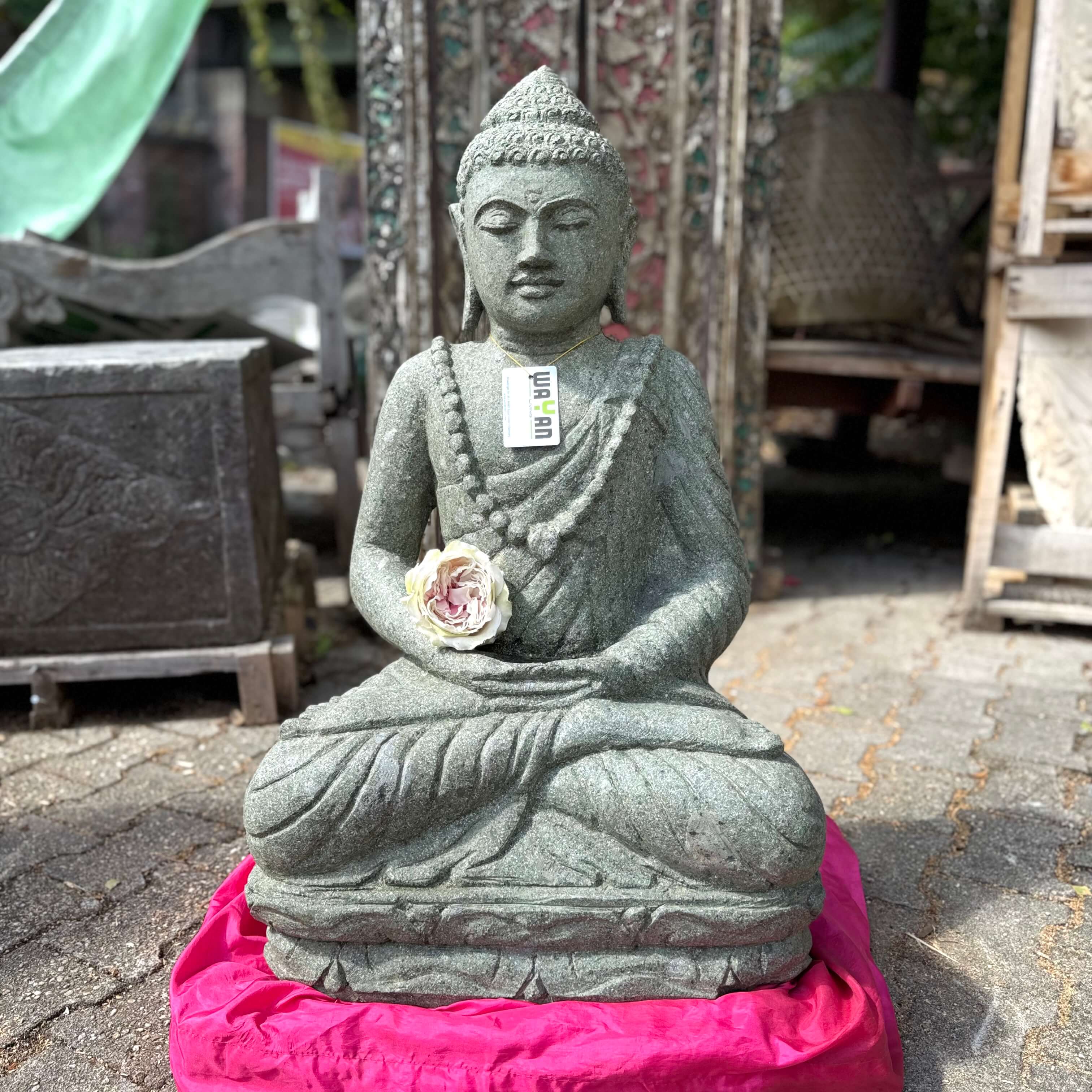 Bali Buddha mit Mala 85 cm