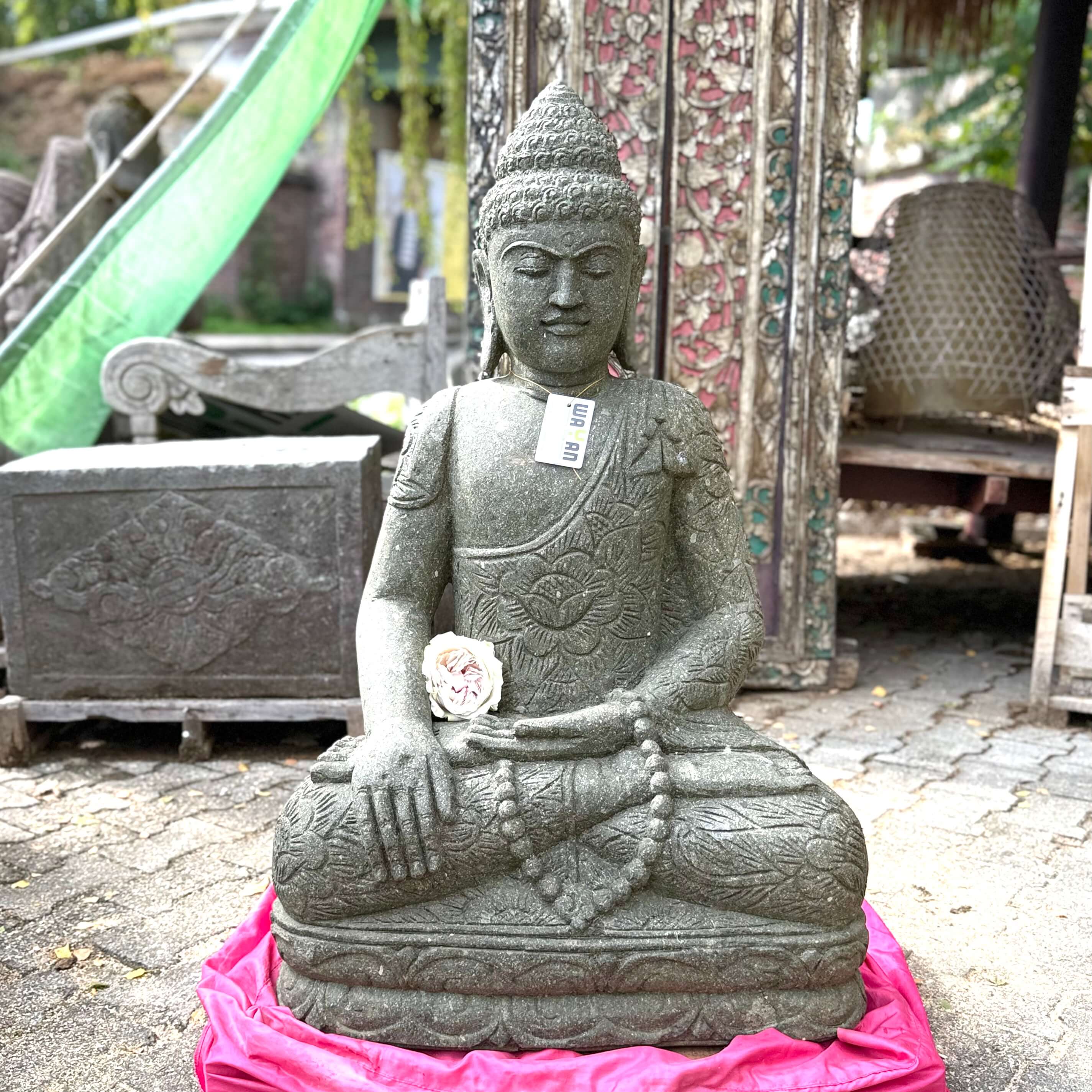 Bali Buddha mit Batikdress 104 cm