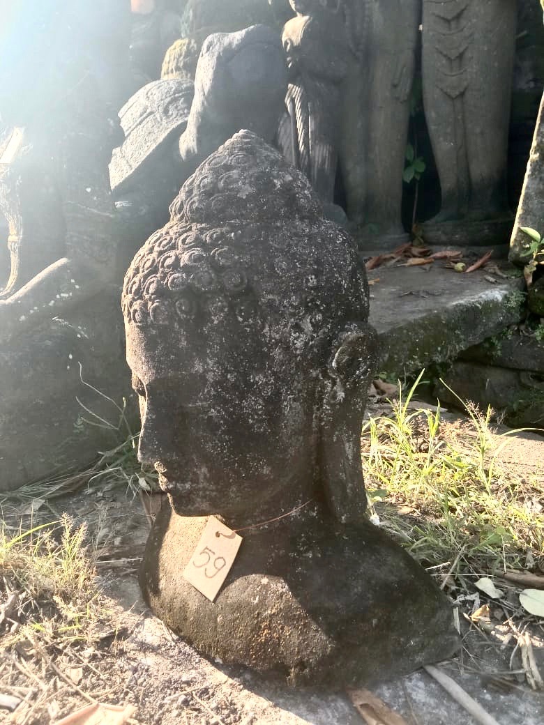 Monsoon Buddha Kopf Steinbüste 45 cm