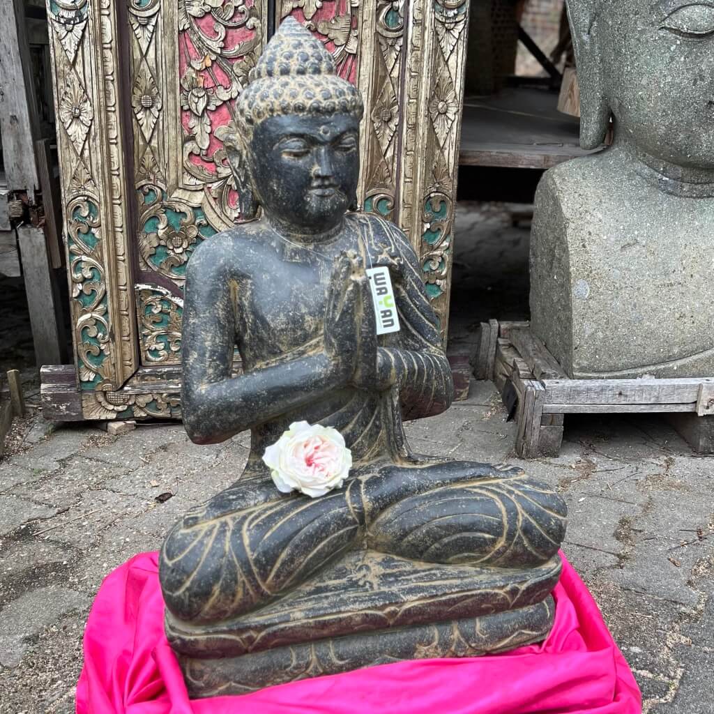 Buddha Steinskulptur antikstyle 82 cm