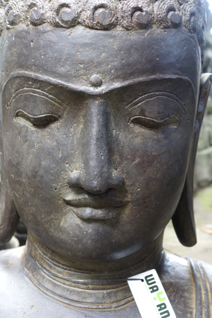 Buddhakopf mit Patinierung 