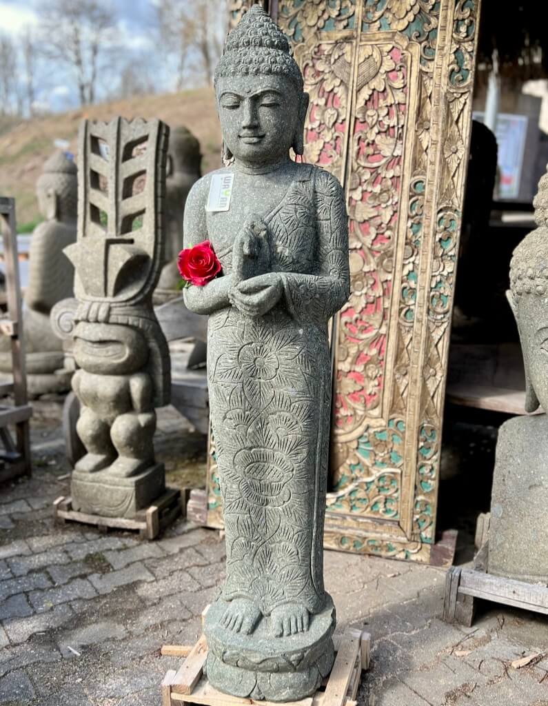 Buddhaskulptur mit Baitkmuster 154 cm