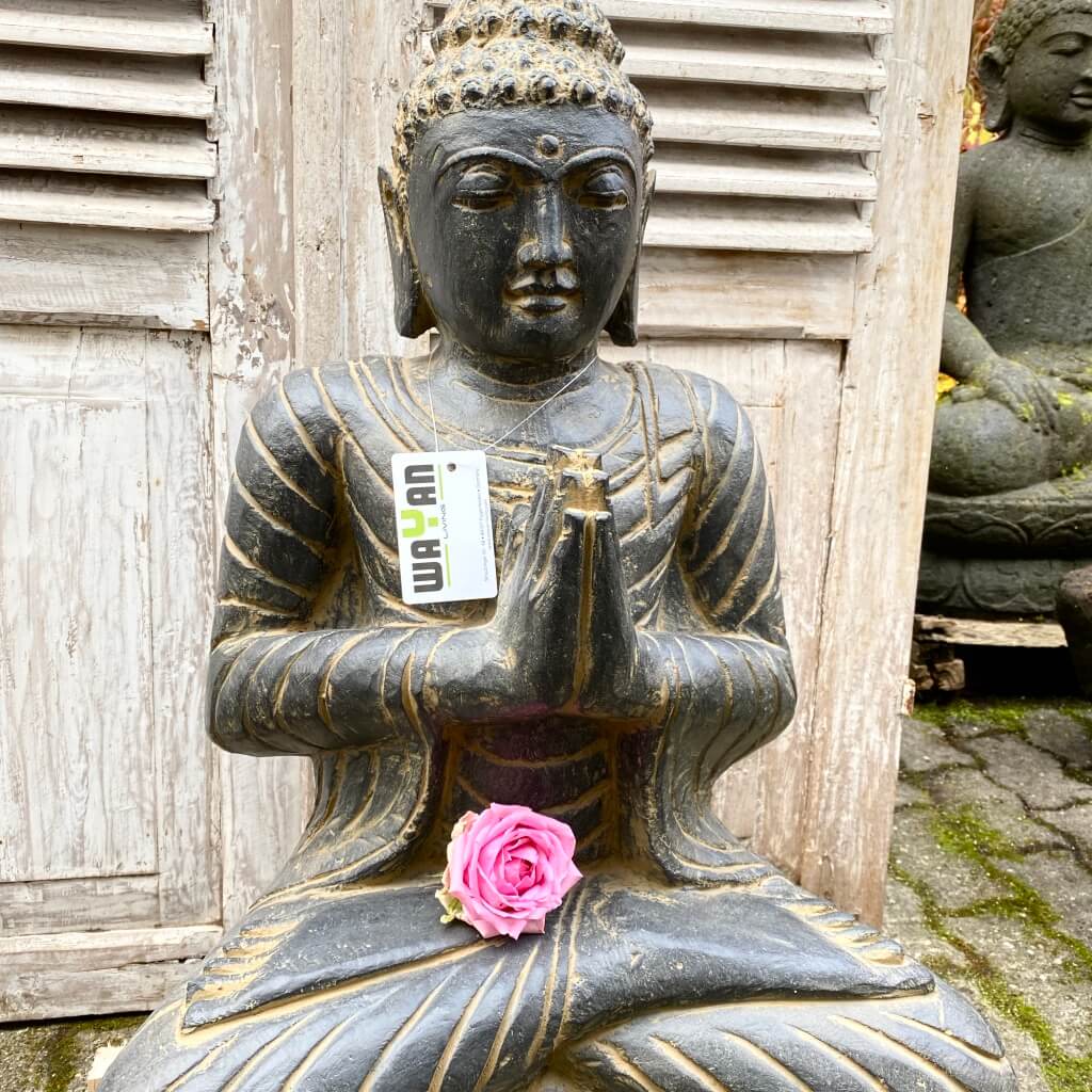 Buddha mit Antikfinish 80 cm