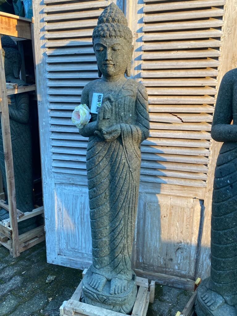 Buddha stehend am Rad der Zeit drehend 150 cm