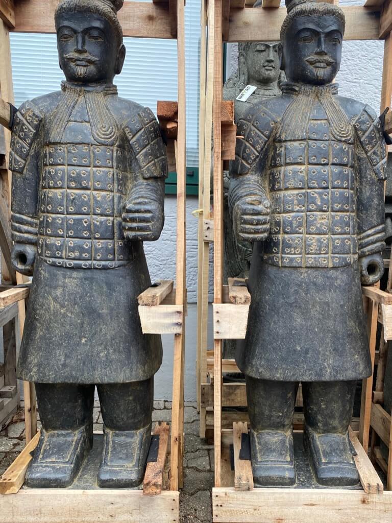 chinesische Terrakottakrieger Wächterpaar 151 cm