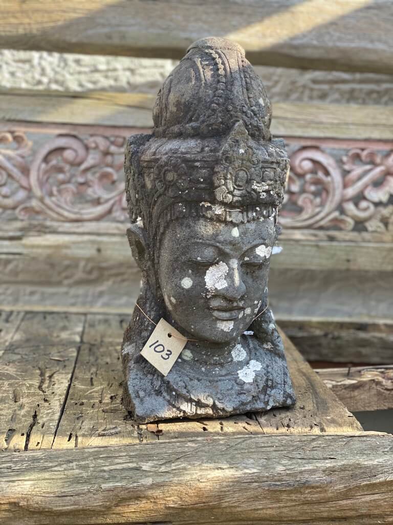 Dewi Kopf antik aus Riverstone 45 cm