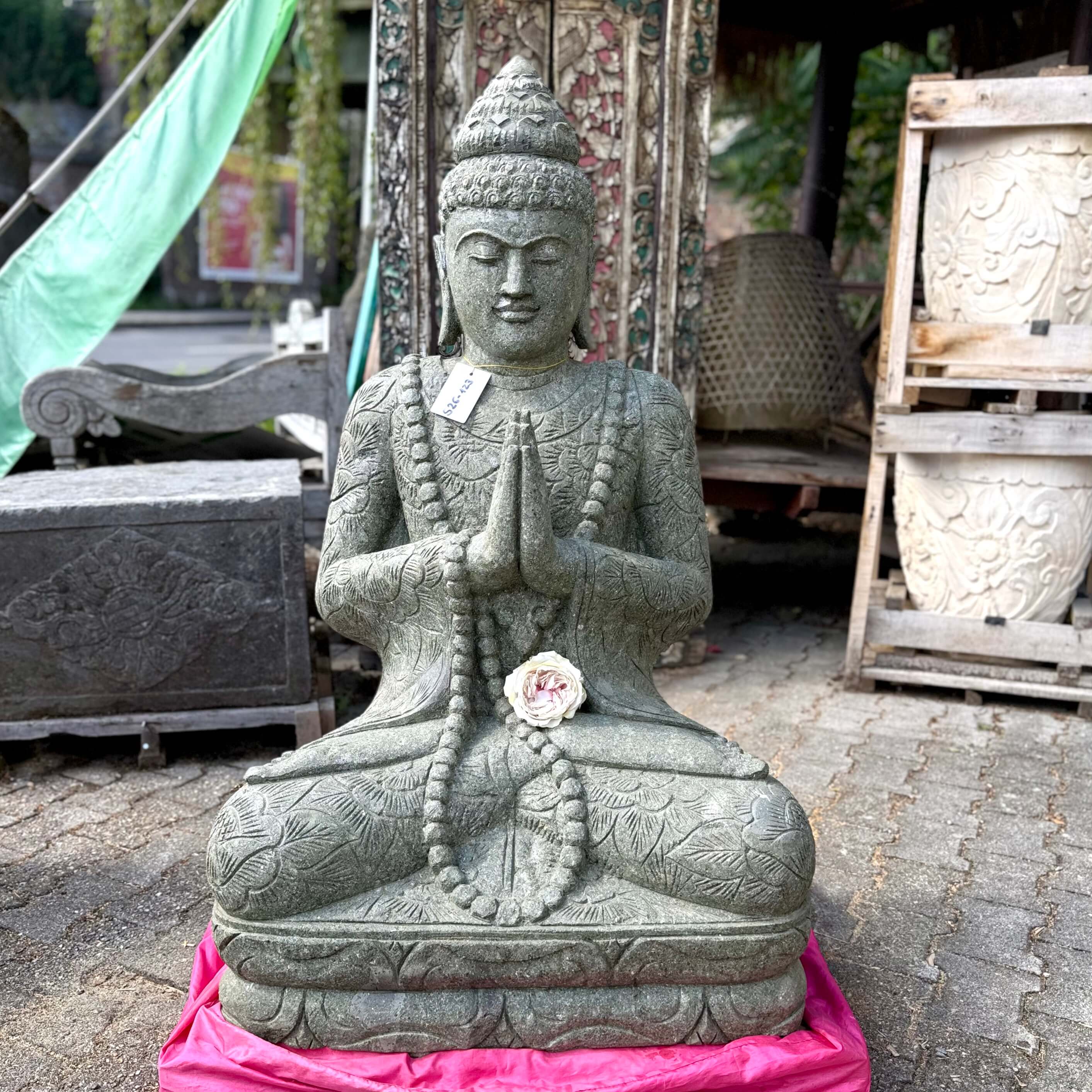 mächtige Namaste Buddhastatue 120 cm